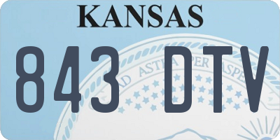 KS license plate 843DTV
