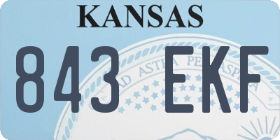 KS license plate 843EKF