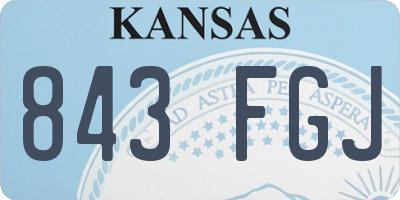 KS license plate 843FGJ