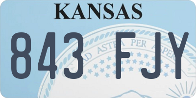 KS license plate 843FJY