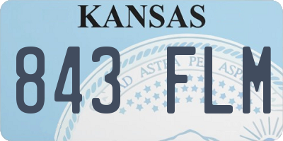 KS license plate 843FLM