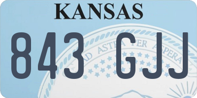 KS license plate 843GJJ