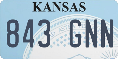 KS license plate 843GNN