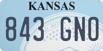 KS license plate 843GNO