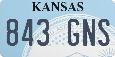 KS license plate 843GNS