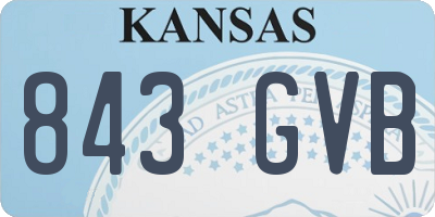 KS license plate 843GVB