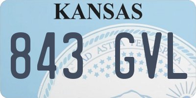 KS license plate 843GVL