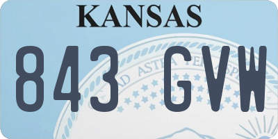 KS license plate 843GVW