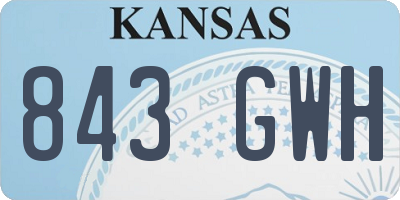 KS license plate 843GWH