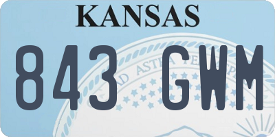 KS license plate 843GWM