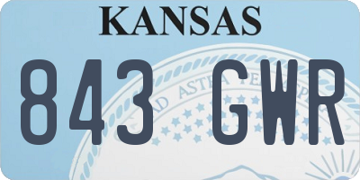 KS license plate 843GWR