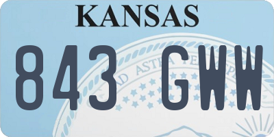 KS license plate 843GWW