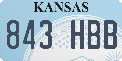 KS license plate 843HBB