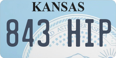 KS license plate 843HIP