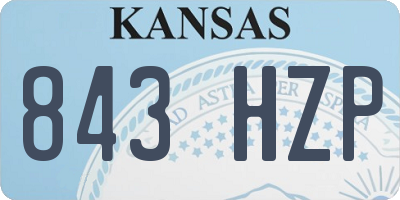 KS license plate 843HZP