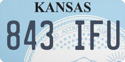 KS license plate 843IFU