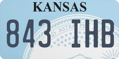 KS license plate 843IHB
