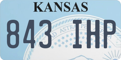 KS license plate 843IHP