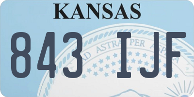 KS license plate 843IJF