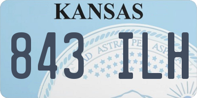 KS license plate 843ILH