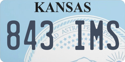 KS license plate 843IMS