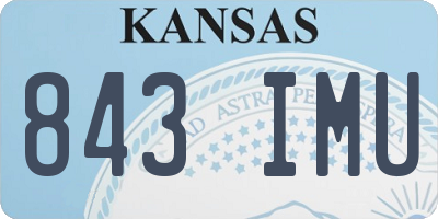 KS license plate 843IMU