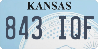 KS license plate 843IQF