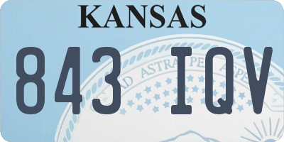 KS license plate 843IQV