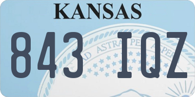 KS license plate 843IQZ