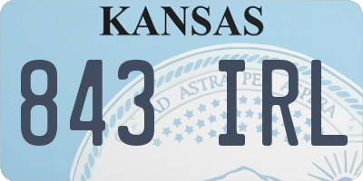 KS license plate 843IRL