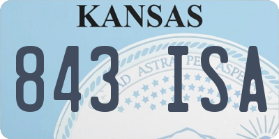 KS license plate 843ISA