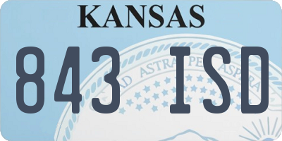 KS license plate 843ISD