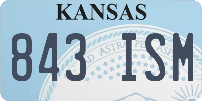 KS license plate 843ISM