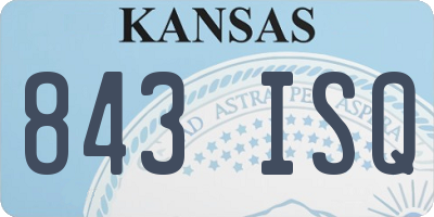 KS license plate 843ISQ