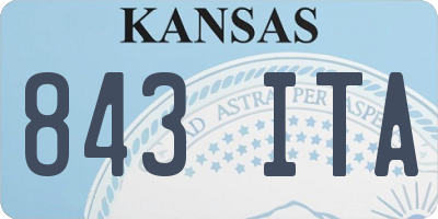 KS license plate 843ITA