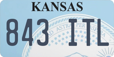 KS license plate 843ITL
