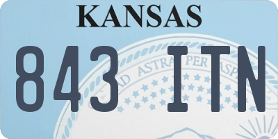 KS license plate 843ITN