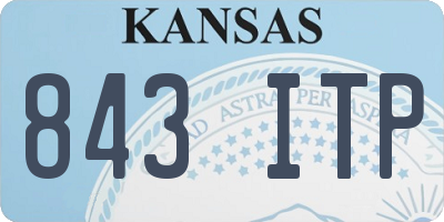 KS license plate 843ITP