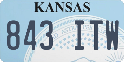 KS license plate 843ITW