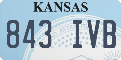 KS license plate 843IVB