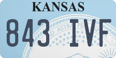 KS license plate 843IVF