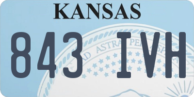 KS license plate 843IVH