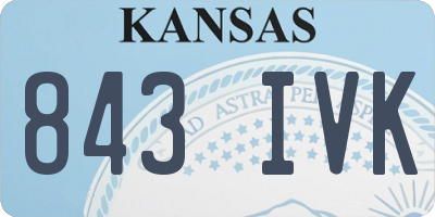 KS license plate 843IVK