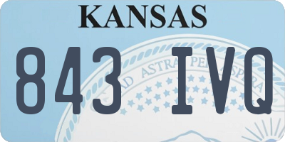 KS license plate 843IVQ