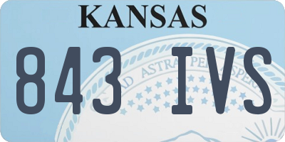 KS license plate 843IVS