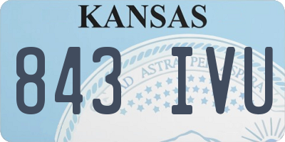 KS license plate 843IVU