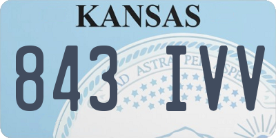 KS license plate 843IVV