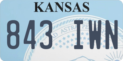 KS license plate 843IWN