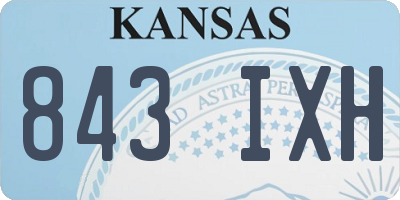KS license plate 843IXH