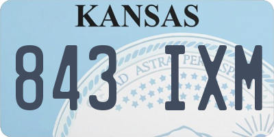 KS license plate 843IXM